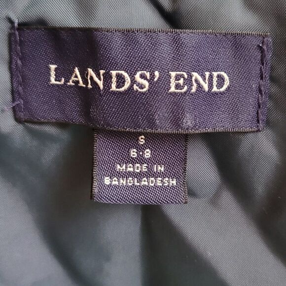 Lands End Women's Two Tone Hooded Rain Jacket Size S (6-8) - Picture 11 of 12